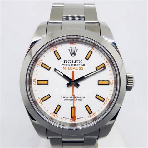 rolex milgauss weiß|rolex milgauss price.